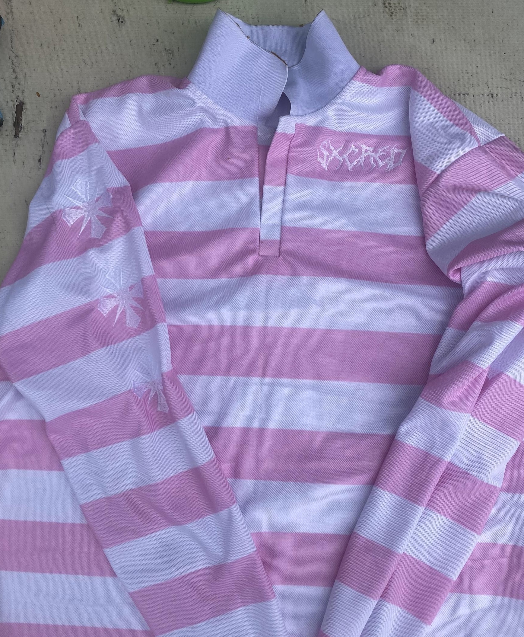 Sxcred long sleeve polo(pink)