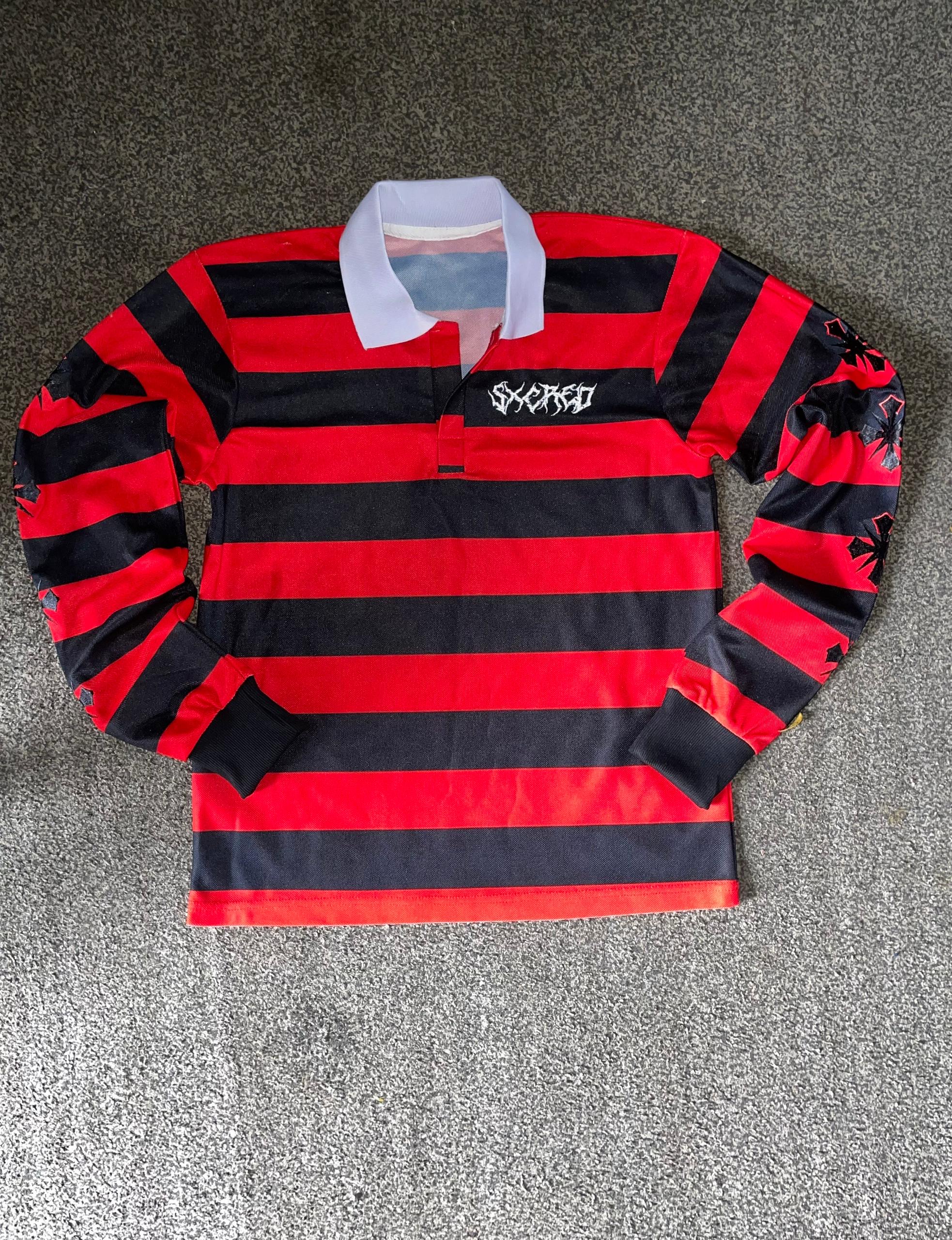 Sxcred long sleeve polo (red)